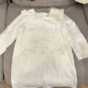 Zara Off-White Texture dress